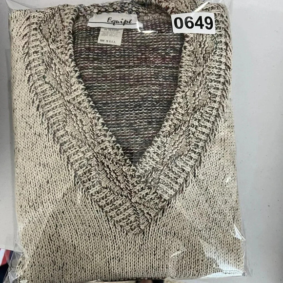 Vintage Equipt Mens L-XL Aztec Pullover Sweater Southwestern Cotton Blend Hippie - Picture 16 of 16